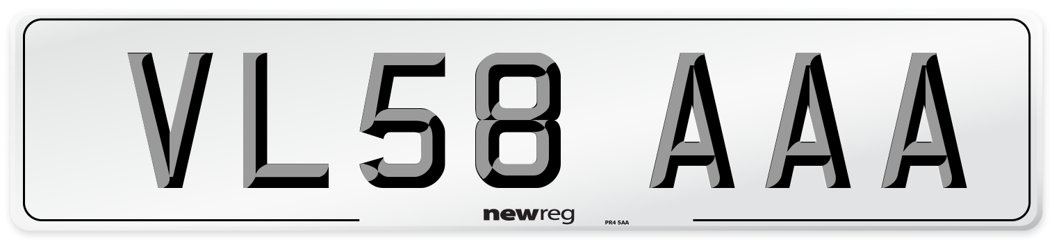 VL58 AAA Number Plate from New Reg
